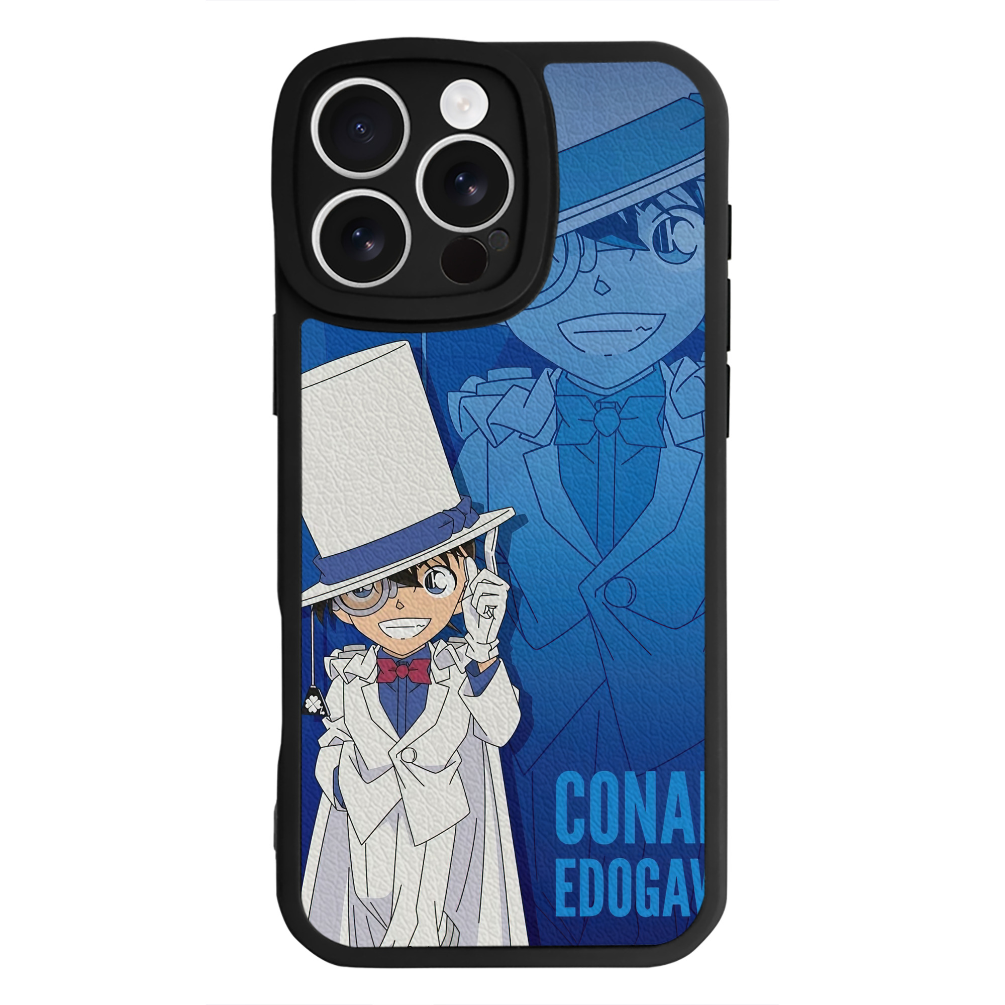 （画像用） 名探偵コナン Detective Conan 【iPhone 16シリーズ対応】シリコンスマホケース（レザー調） 材質：シリコン